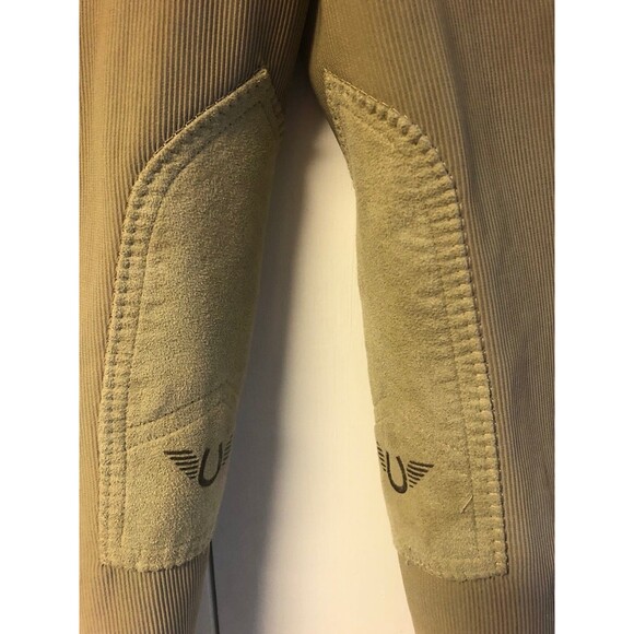 Tuffrider size 8 tan ribb jods knee patches - Picture 2 of 6